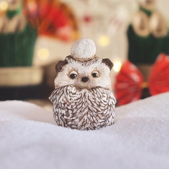 Tokoro masayasu ブローチ ハリネズミ